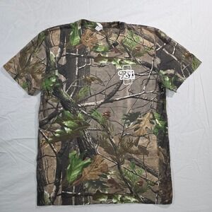 Code Five Realtree APG Camo T-Shirt Large Brown Cotton Hunting Gorpcore 3980
